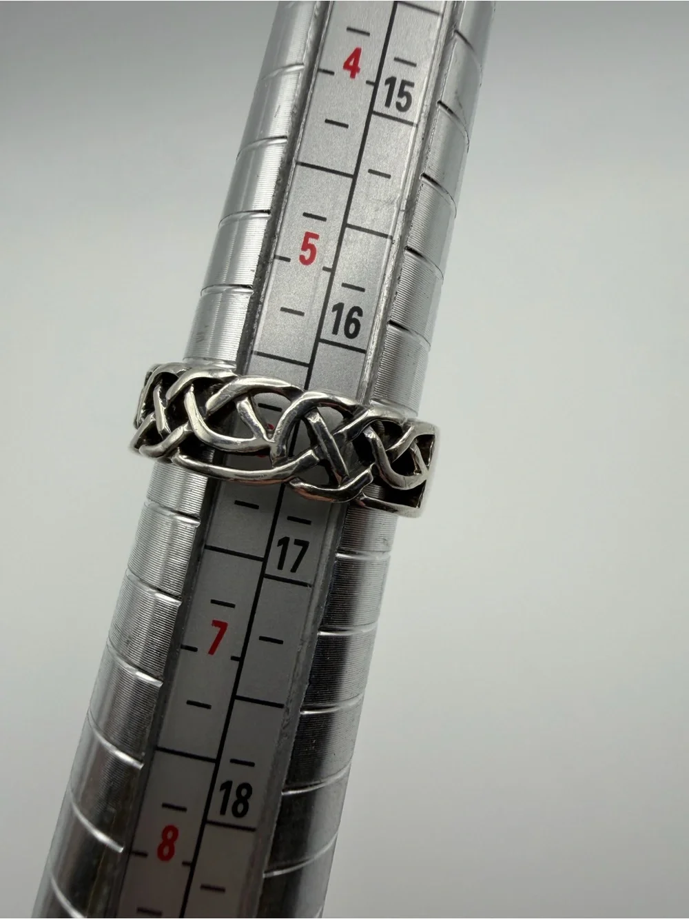 Sterling Silver Celtic Knot Band Ring - Size 6 - 4.5g